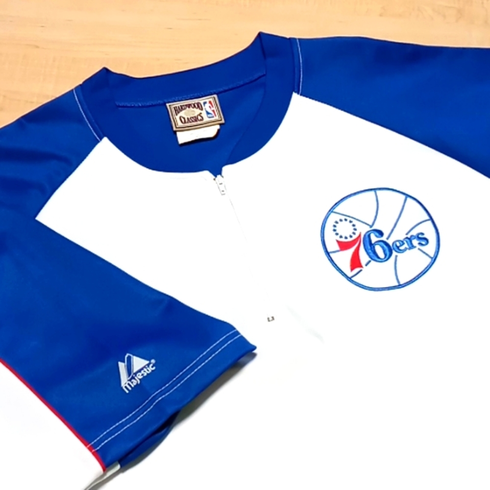 Vintage Hardwood Classics "Sixers" Basketball Warm-up Replica Jersey